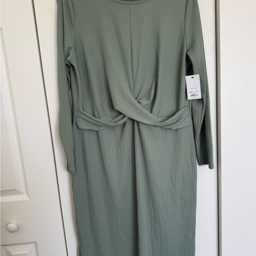 Nine West Sage Long ribbed Sleeve Dress size pxxl